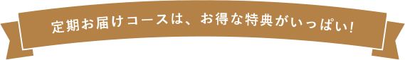 見出し:定期お届けコースは、お得な特典がいっぱい！